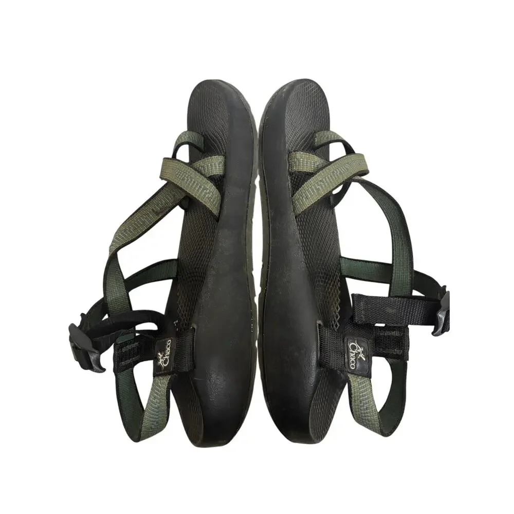 Chaco Sandals Mens 11 Olive Green Z/2 Classic Sport Toe Loop Vibram Adjustable